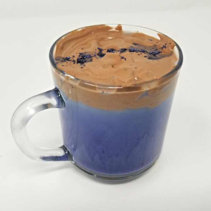 Butterfly Pea Flower Latte (Chocolate Cream Optional)