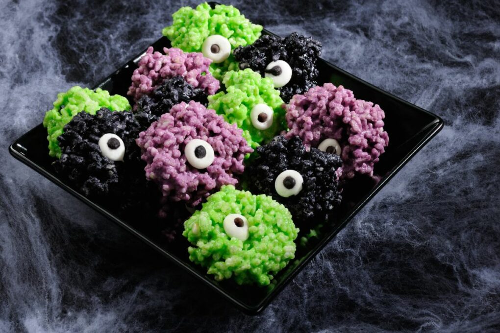 halloween themed rice krispies