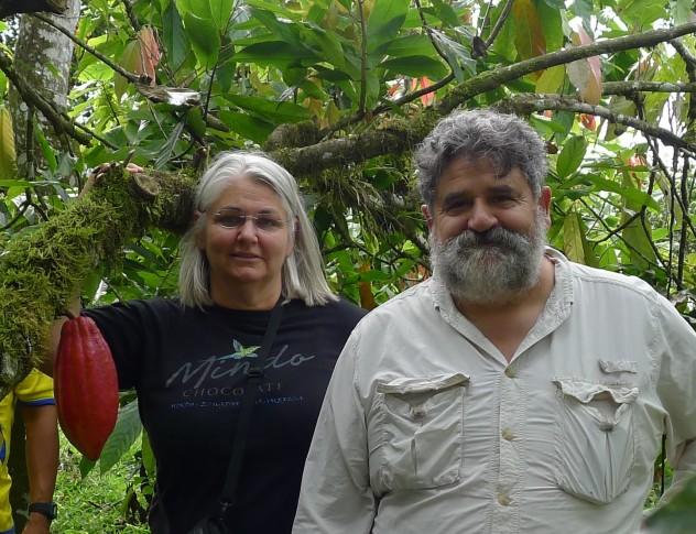 Jose and his wife Barbara; the pwer couple behind Mindo Chocolate. Photo courtesy of Mindo Chocolate.