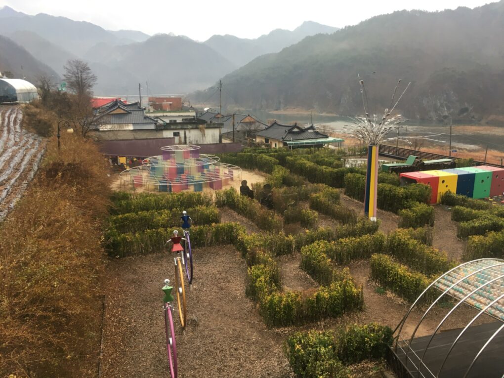 Example of a high: climbing the tower overlooking a maze while drinking beer with my co-workers on a staff field trip last year.