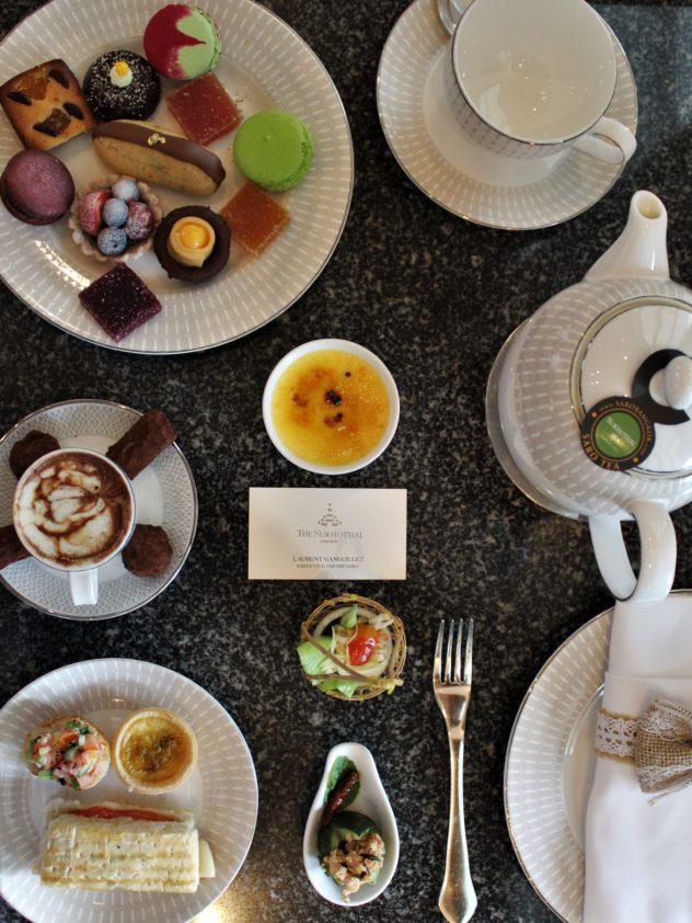 sukhothai lobby salon chocolate buffet pouring hot chocolate table setting