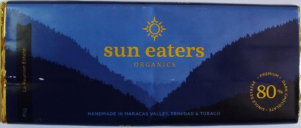 Craft Chocolate Review Sun Eaters 80% Front of Bar Packaging