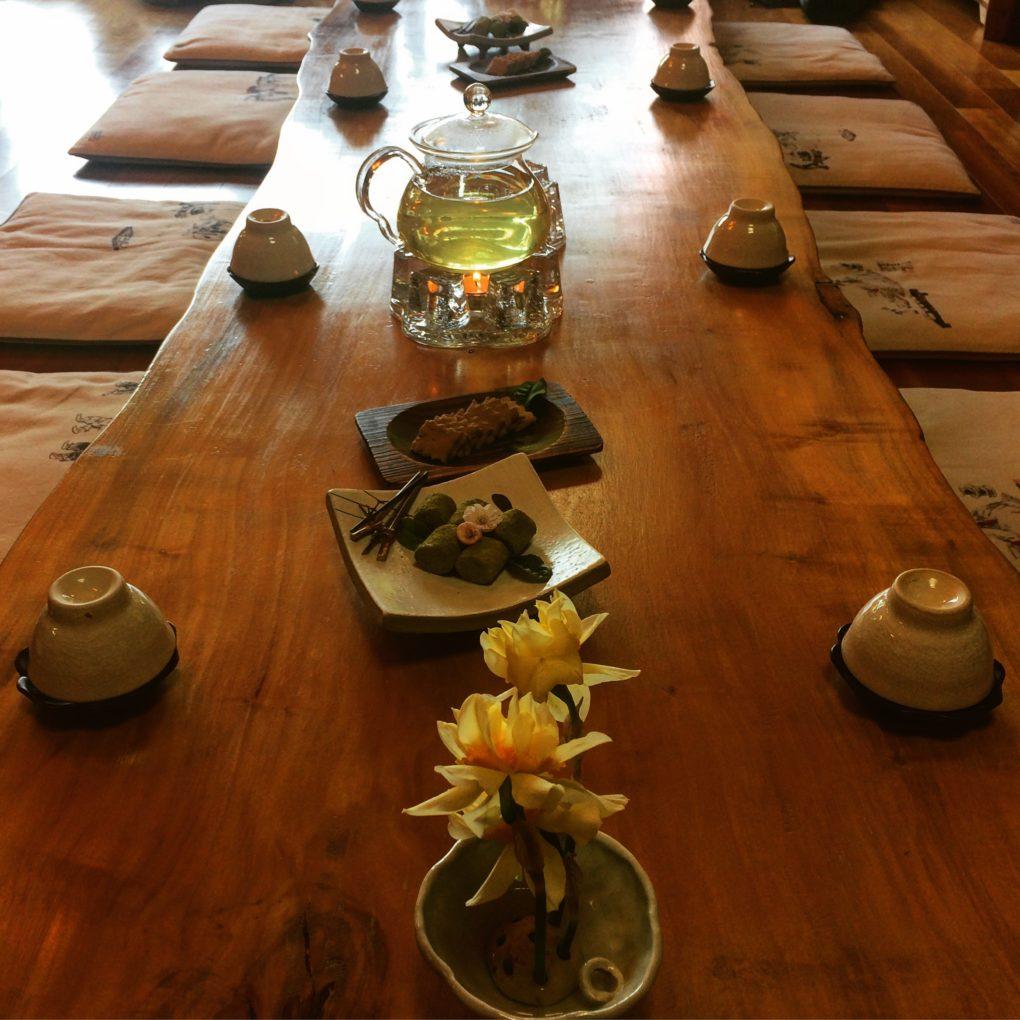 A traditional tea ceremony at a plantation in Boseong, Jeollanam-do, South Korea.