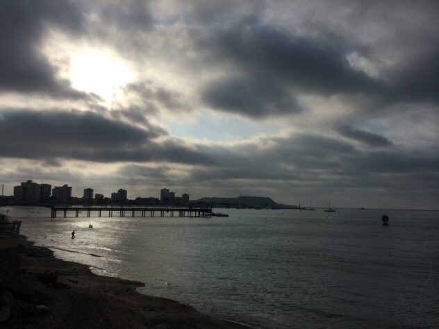 Don't discount the beach just because it's overcast.