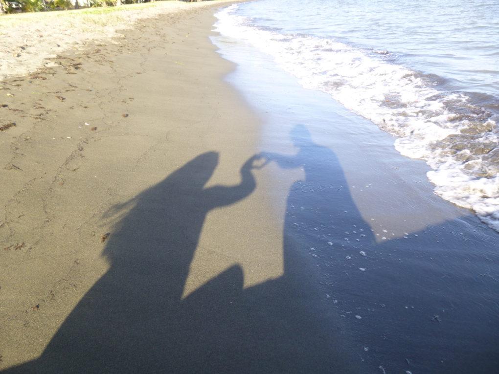 puerto rico beach sun heart hands