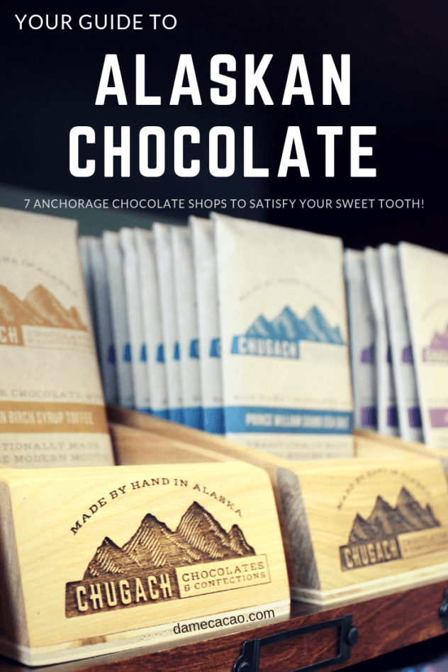 Planning a trip to Alaska but not sure where to satisfy your sweet tooth? Check out sever shops and chocolatiers in Anchorage where you can pick up a nice bar or box anytime! | #chocolate #anchorage #alaska #travel #foodies #foodie #chocolat #truffles #bonbons #shops #chocolatiers #makers #places #to #eat #restaurants #destinations #do #trip #plan