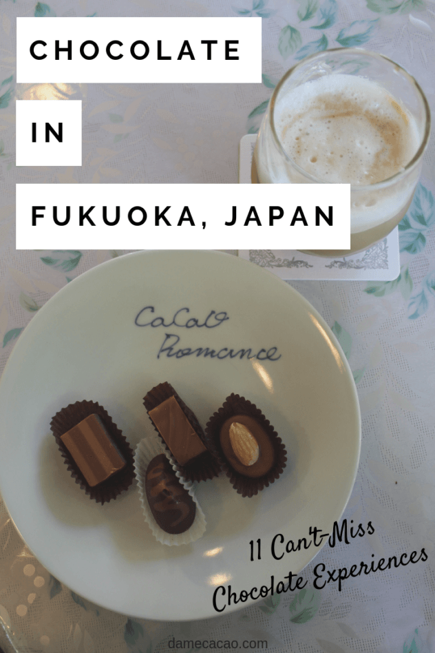 All the best places to satisfy your sweet tooth in Fukuoka, from bean to bar chocolate makers to European chocolatiers! | #japan #travel #asia #foodies #foodie #eat #where #chocolate #craft #beantobar #chocolatier #cacao #cocoa #green #cacaoken #japanese #souvenirs #must #try