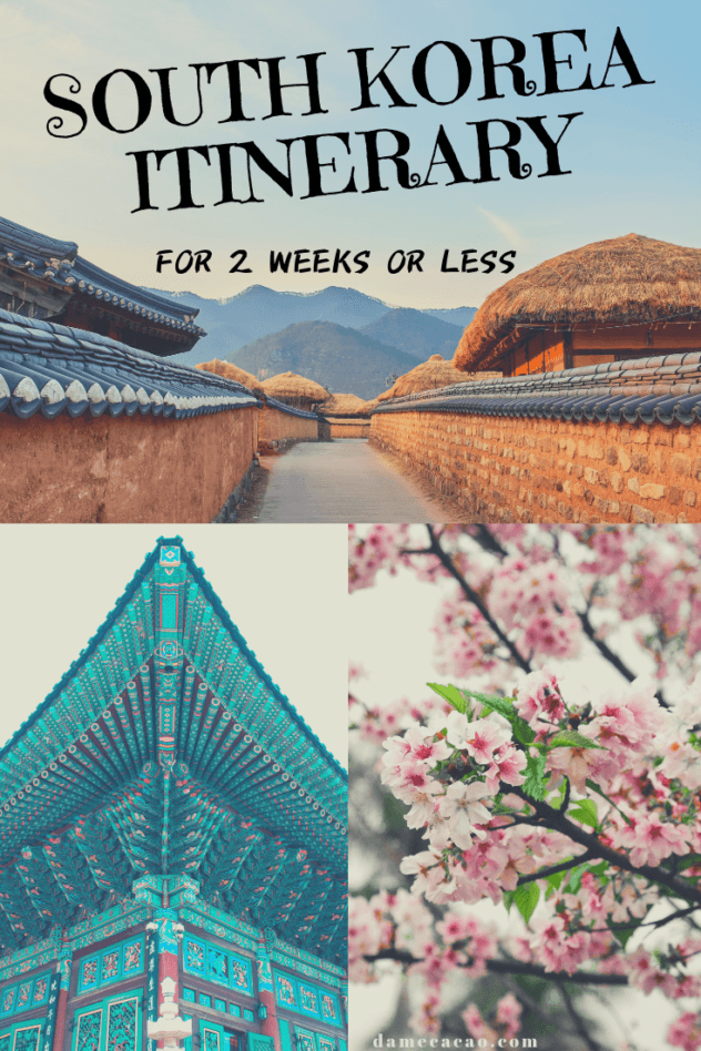 Korea Itinerary pinterest pin 1